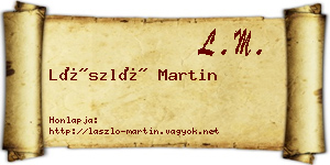 László Martin névjegykártya