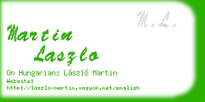 martin laszlo business card